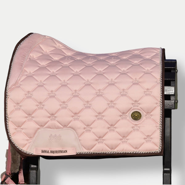 Königliche Reitsattelunterlage für Dressur, rosa