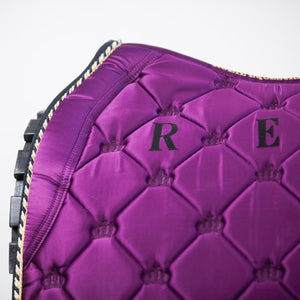Royal Equestrian Dressur Schabracke Lila Marine Voll