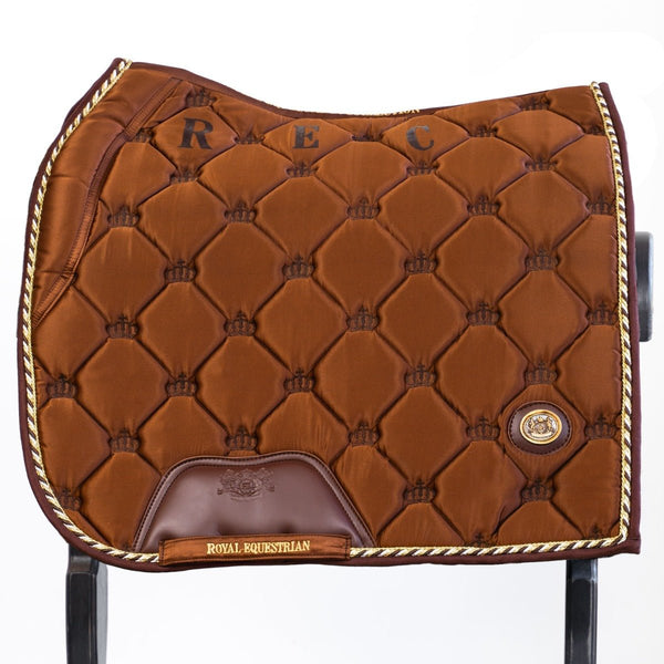 Royal Equestrian Dressage Saddle Pad Copper Full