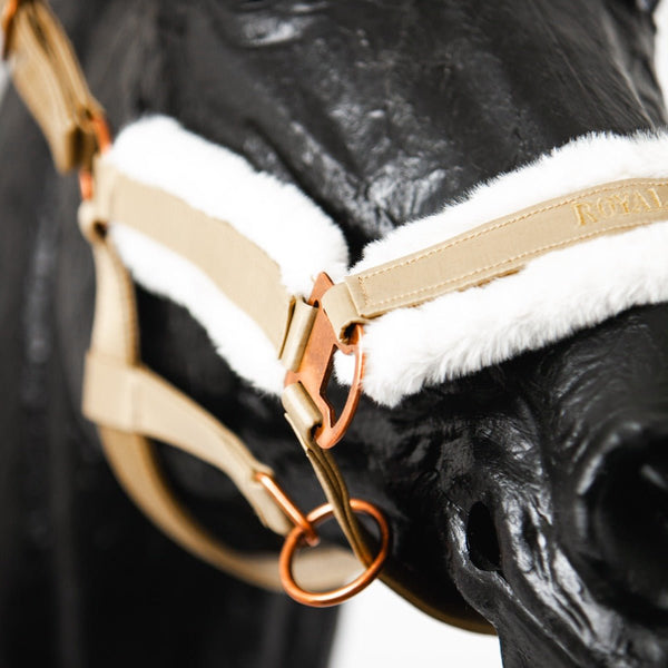 Royal Equestrian Fur Halter Champagne Full