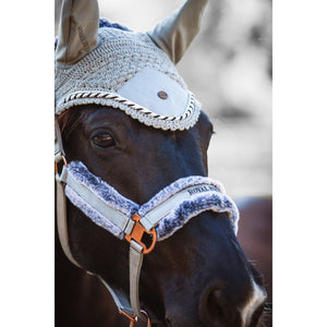 Royal Equestrian Fur Halter Silver Full