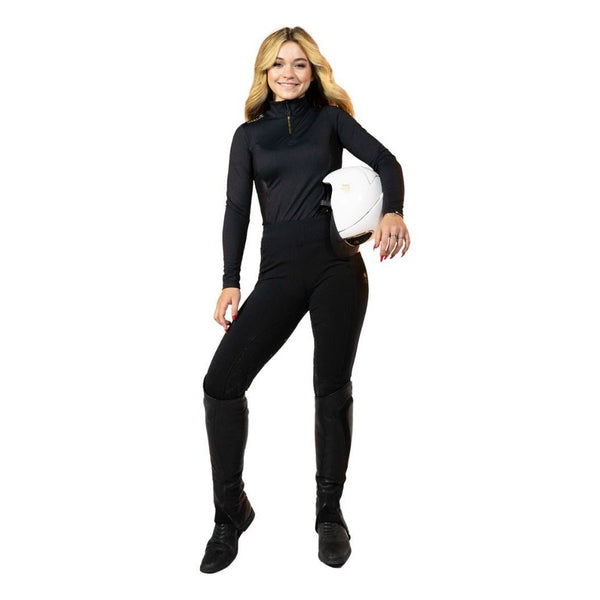 Royal Equestrian Full Grip Riding Tights Black