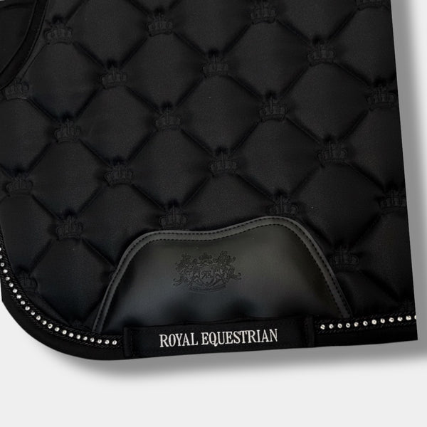 Royal Equestrian Saddle Pad Dressage Black Crystals
