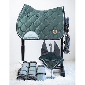 Royal Equestrian Jump Saddle Pad Marine Blue Full