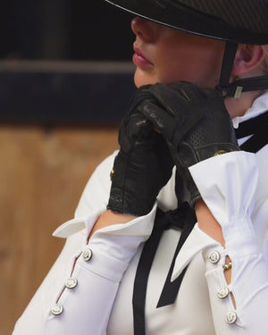 Royal Equestrian Couture Show Shirt With Ribbon White