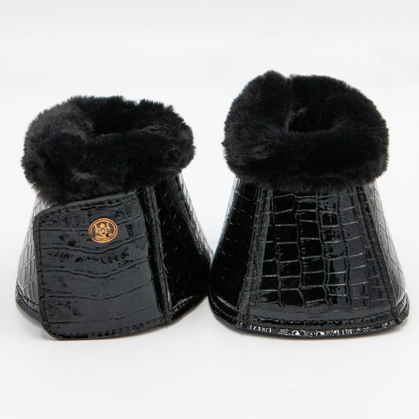 Royal Equestrian Premium Bell Boots Croco Black