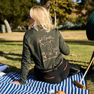 Camiseta de entrenamiento de polo Royal Equestrian Classic verde