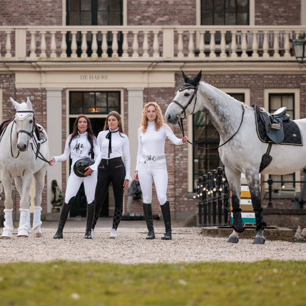 Camisa de exhibición ecuestre Royal Equestrian Couture con cinta