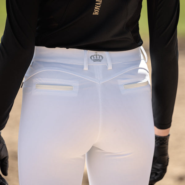 Pantalones ecuestres reales de compresión Cecile blancos