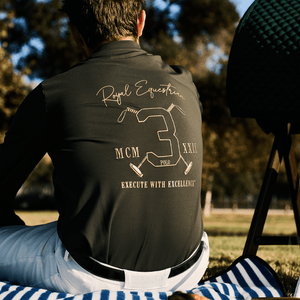Camiseta de entrenamiento profesional de polo ecuestre Royal