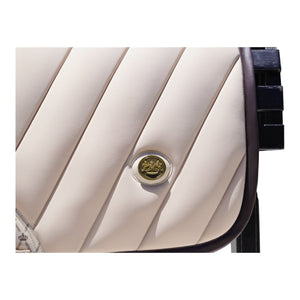 Manta de montar Royal Equestrian Regalia di Roma Jump Saddle Pad Sand Full