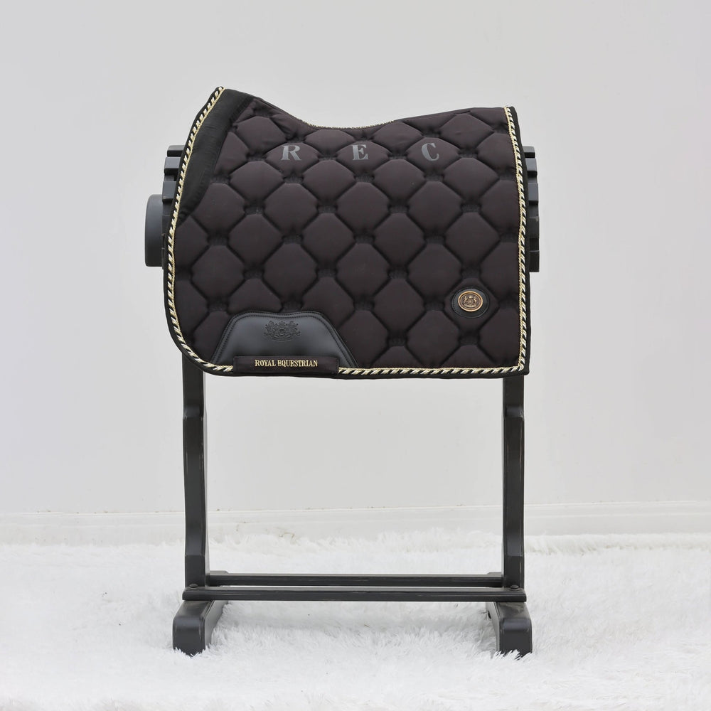 Mantilla de doma clásica Royal Equestrian negro y dorado