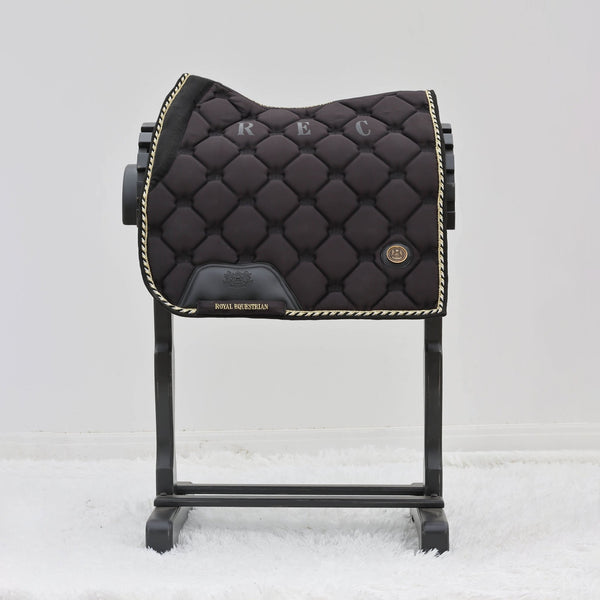 Mantilla de doma clásica Royal Equestrian negro y dorado