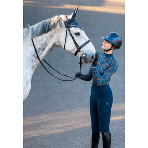Protectores para tendones Royal Equestrian con piel de oveja amortiguante, azul real