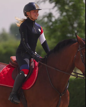 Camiseta interior para equitación Royal Equestrian Heritage Team negra