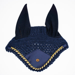 Gorro para orejas Royal Equestrian Premium azul marino completo
