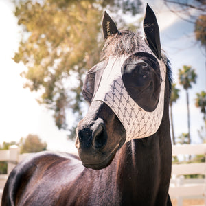 Máscara antimoscas Royal Equestrian Regalia di Roma Sand