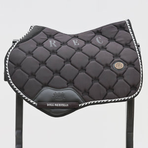 Tapis de selle Royal Equestrian Jump Saddle Pad Black Silver Full