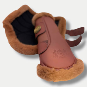 Bottes d'équitation en maille royale pour le brossage des chevaux, couleur cuivre, très tendance