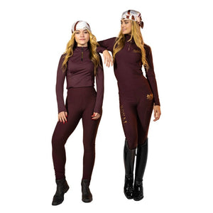 Collant d'équitation Royal Equestrian Knee Grip Burgundy