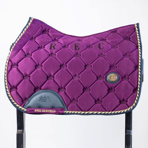 Tapis de selle Royal Equestrian Jump Saddle Pad Purple Navy Full
