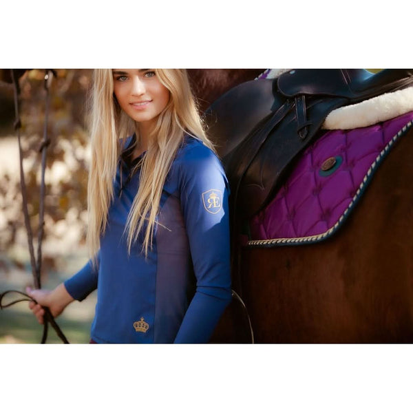 Tapis de selle Royal Equestrian Jump Saddle Pad Purple Navy Full