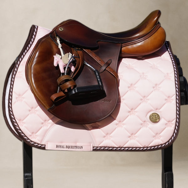 Tapis de selle royal équestre Jump rose