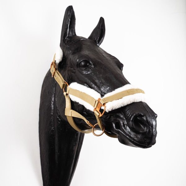 Royal Equestrian Fur Halter Champagne Full