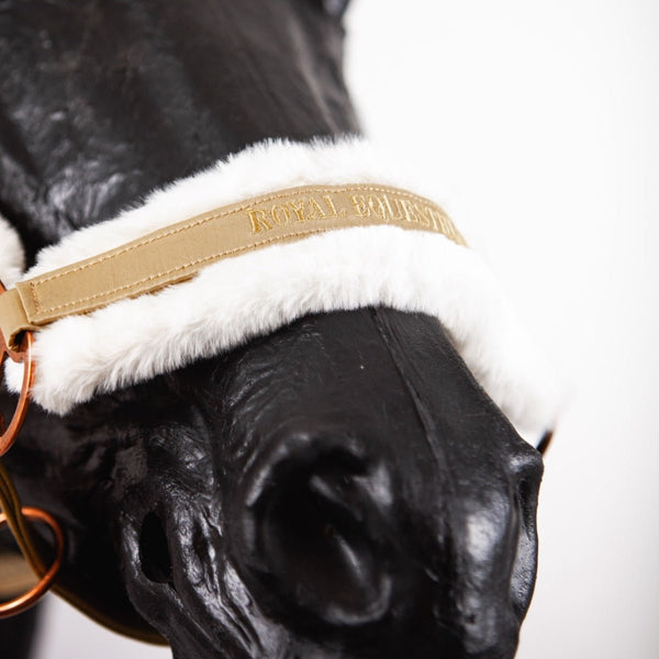 Royal Equestrian Fur Halter Champagne Full