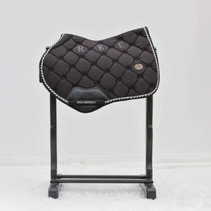 Royal Equestrian Salto Sella Pad Nero Argento Completo