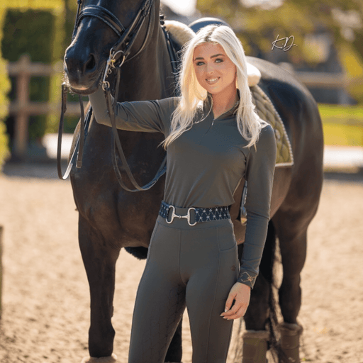 Royal Equestrian Lepouvoir Crystal Pro Equitazione Collant Full Grip