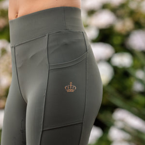 Royal Equestrian Lepouvoir Crystal Pro Equitazione Collant Full Grip