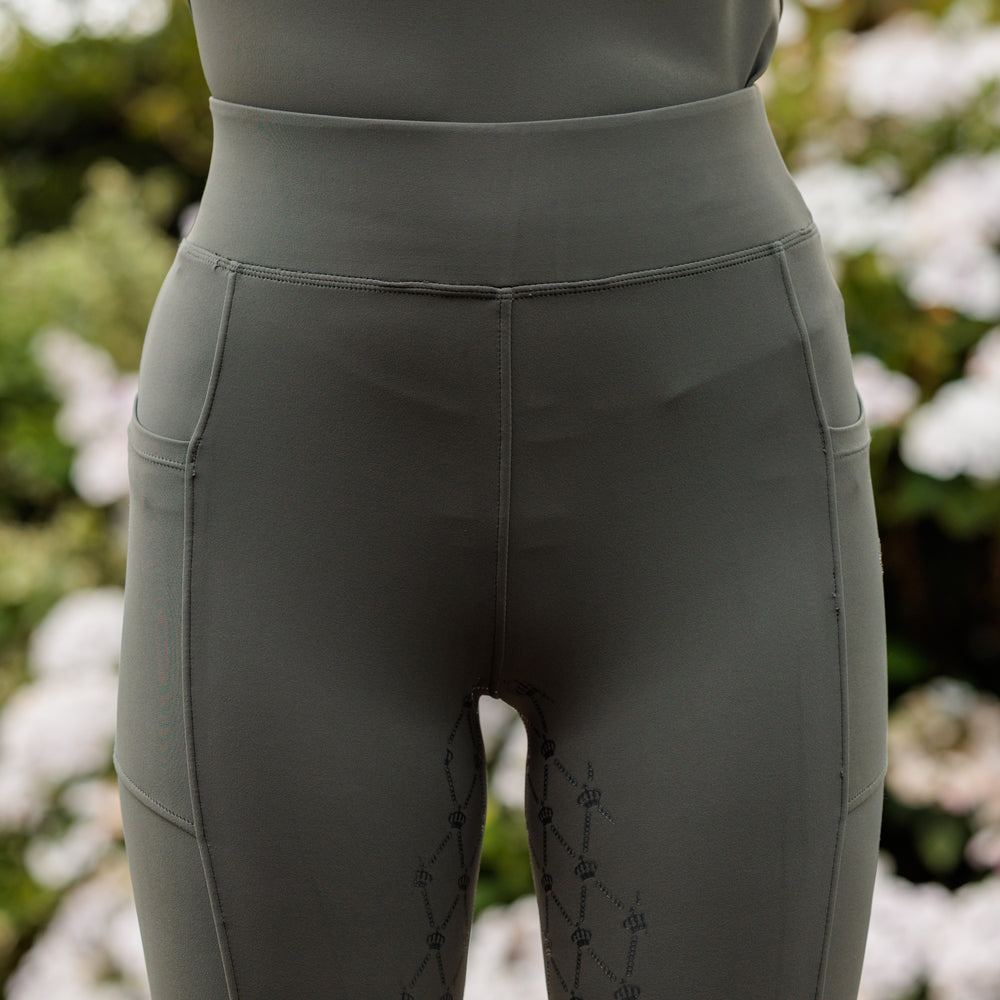 Royal Equestrian Lepouvoir Crystal Pro Equitazione Collant Full Grip