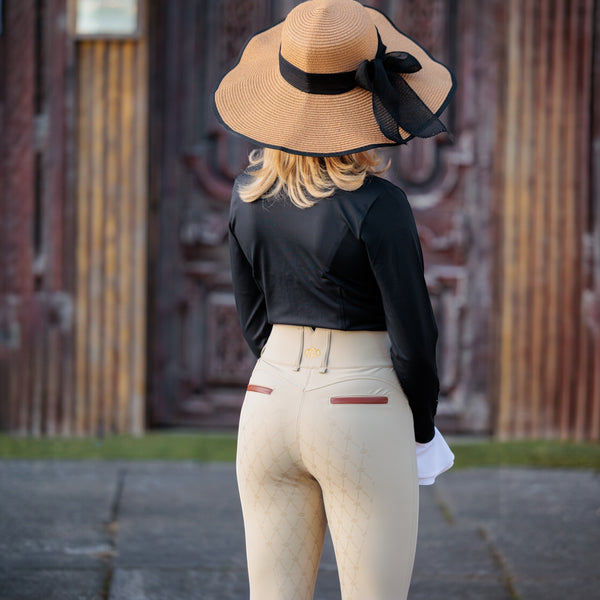 Pantaloni da equitazione Royal Equestrian con seduta intera e vita alta Cecile