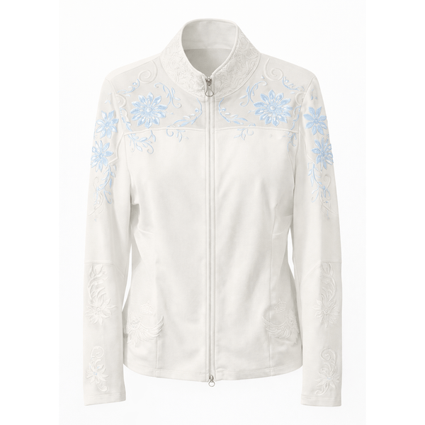 Giacca da equitazione reale Princess of the North con pizzo blu ghiaccio