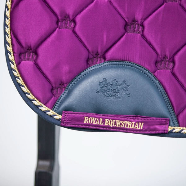 Royal Equestrian Jump Saddle Pad Purple Navy Full