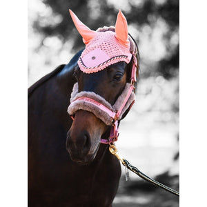 Royal Equestrian Premium Ear Bonnet rosa completo