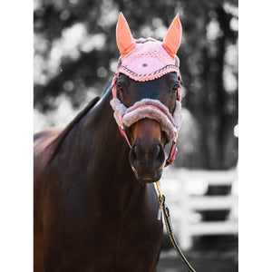 Royal Equestrian Premium Ear Bonnet rosa completo