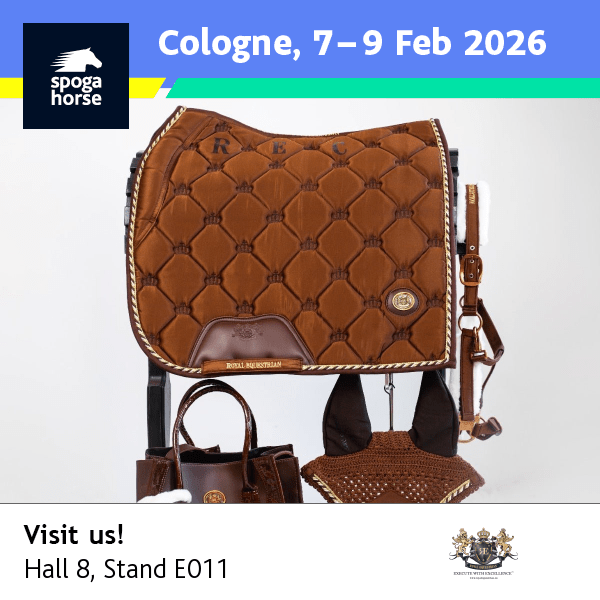 Koninklijk paardrijzadeldekje voor dressuur, koperkleurig