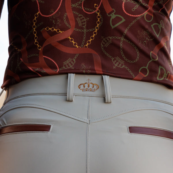 Koninklijke paardrijbroek met kniecompressie Cecile