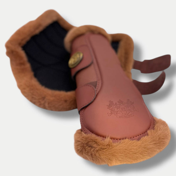 Royal Equestrian Mesh borstelende paardenlaars koper en Vogue