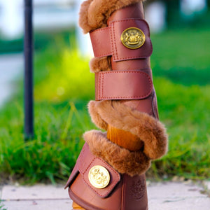 Royal Equestrian Mesh borstelende paardenlaars koper en Vogue