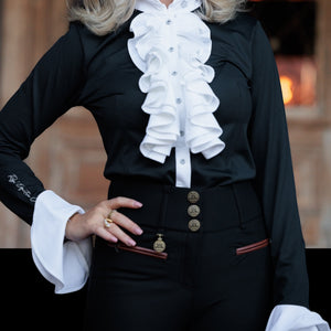 Koninklijke paardrijbroek met volledige zit en hoge taille Cecile