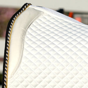 Royal Equestrian Zadeldek Dressage Pro Cooling Mesh Wit Goud