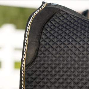 Royal Equestrian zadeldek dressuur Pro Cooling Mesh zwart goud