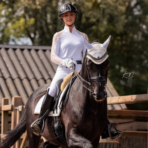 Royal ruitershowshirt met kant