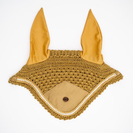 Royal Equestrian Premium ørehette med strass, champagnefarget hel