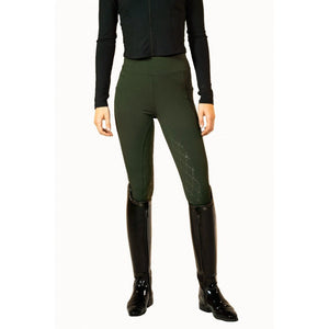 Royal Equestrian Full Grip ridebukser olivengrønn