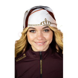 Royal Equestrian Chevalle-skjerf marineblått silke med eske