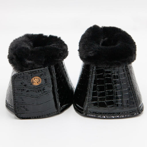 Royal Equestrian Premium Bell Boots Crocodile Black